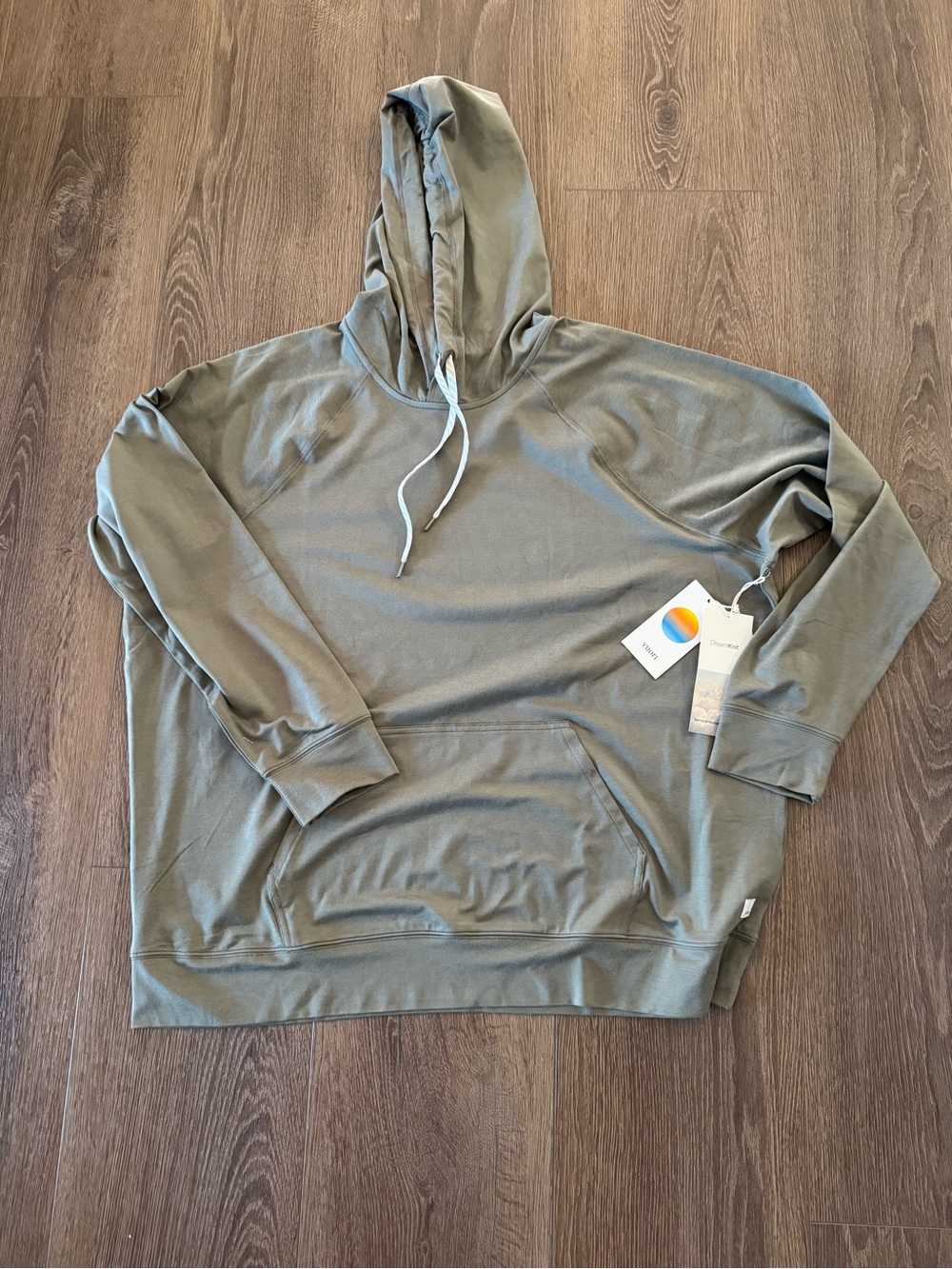 Vuori Olive Green Lightweight Hooded Pullover